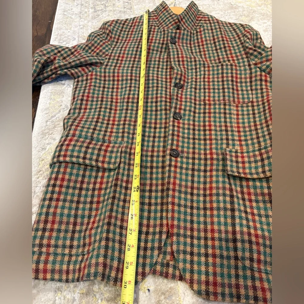 Drakes Plaid Tweed Wool Jacket